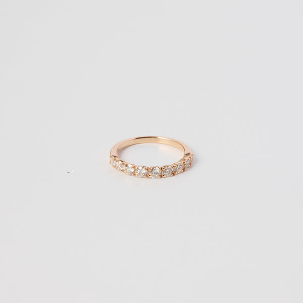 K18 half eternity pinky ring