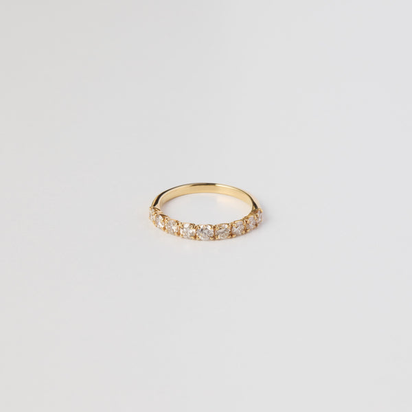 K18 half eternity pinky ring