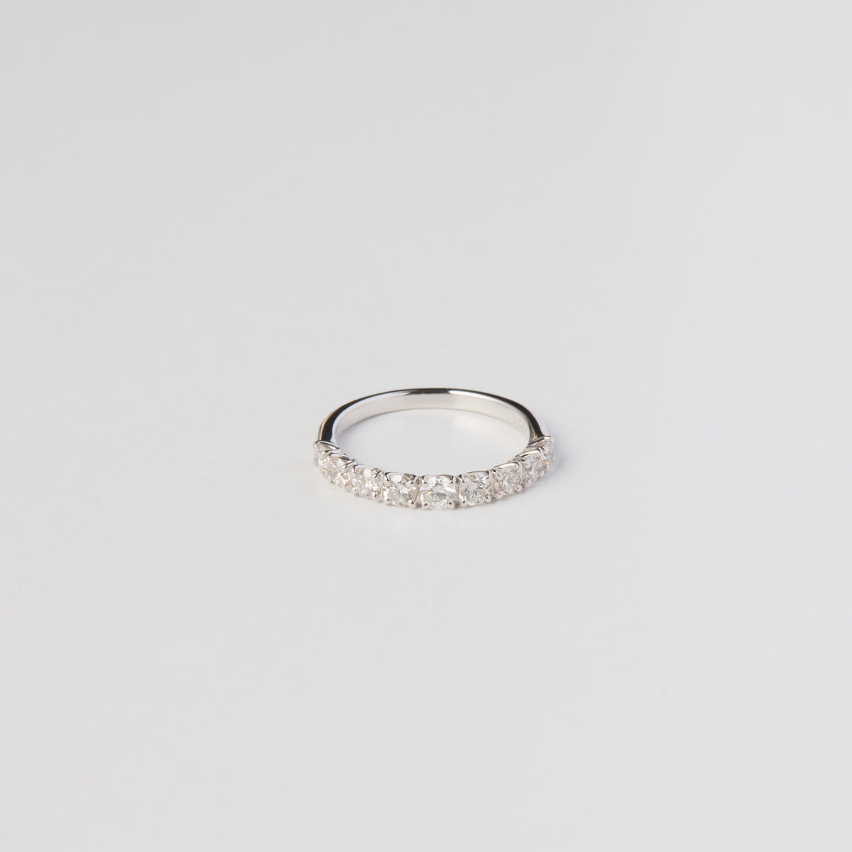 Pt900 Half Eternity Pinky Ring