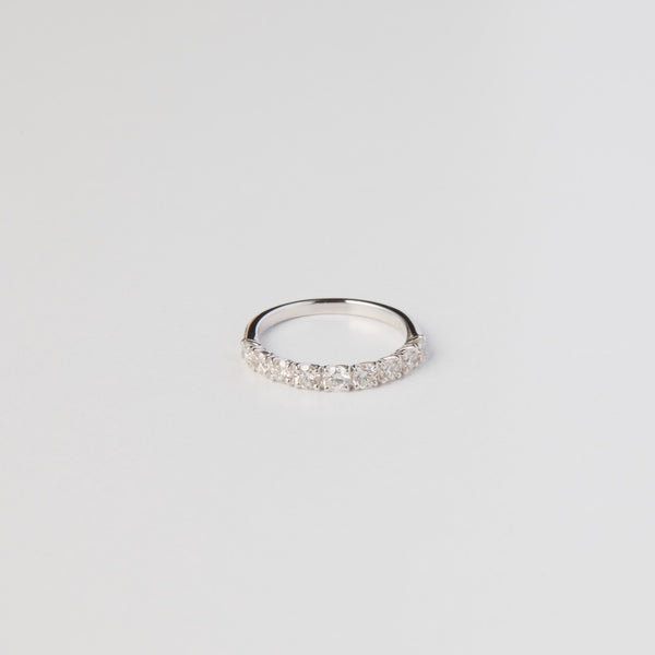 Pt900 Half Eternity Pinky Ring