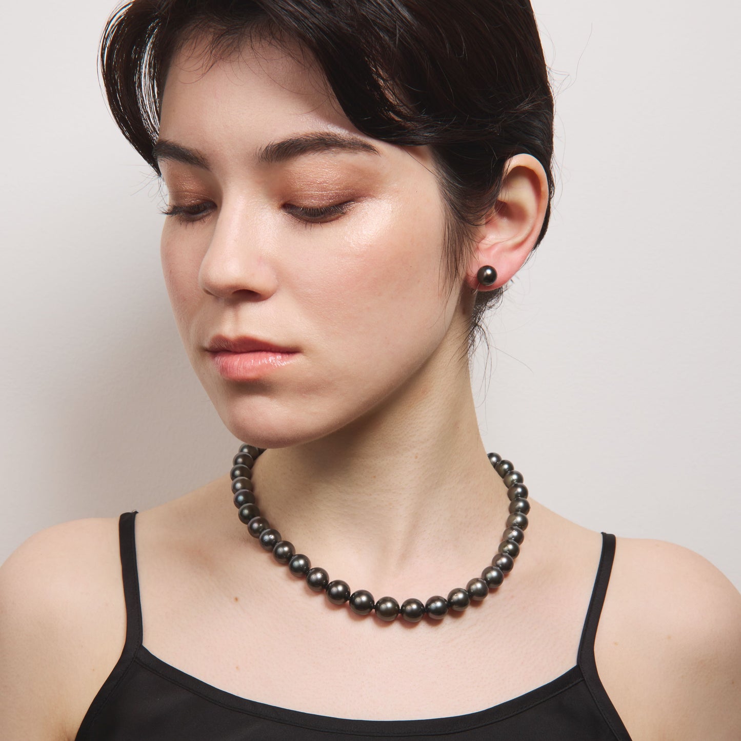 K18 Peacock Pearl Necklace/Earrings