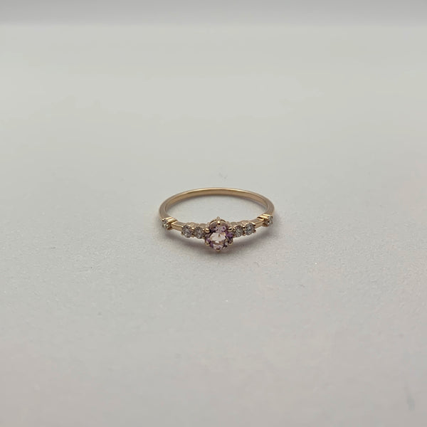 K18 morganite ring