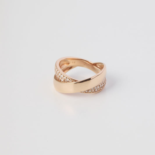 K18 pink gold ring 