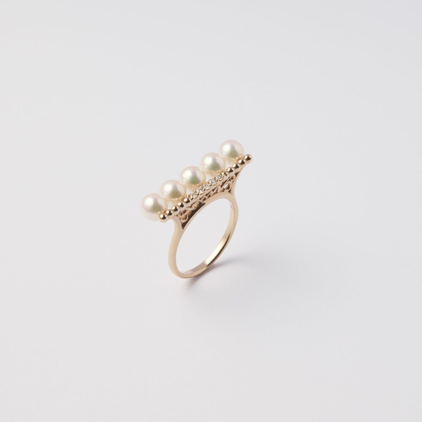 K18 pearl ring