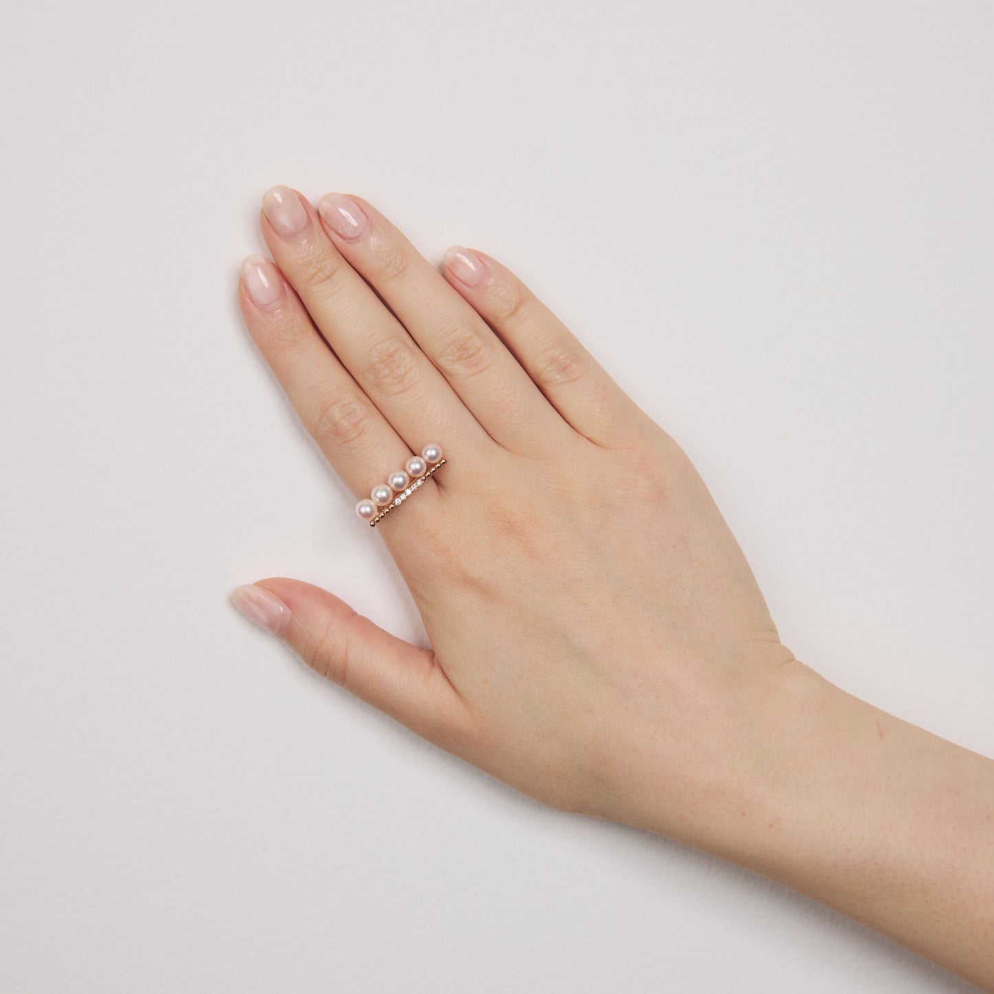 K18 pearl ring