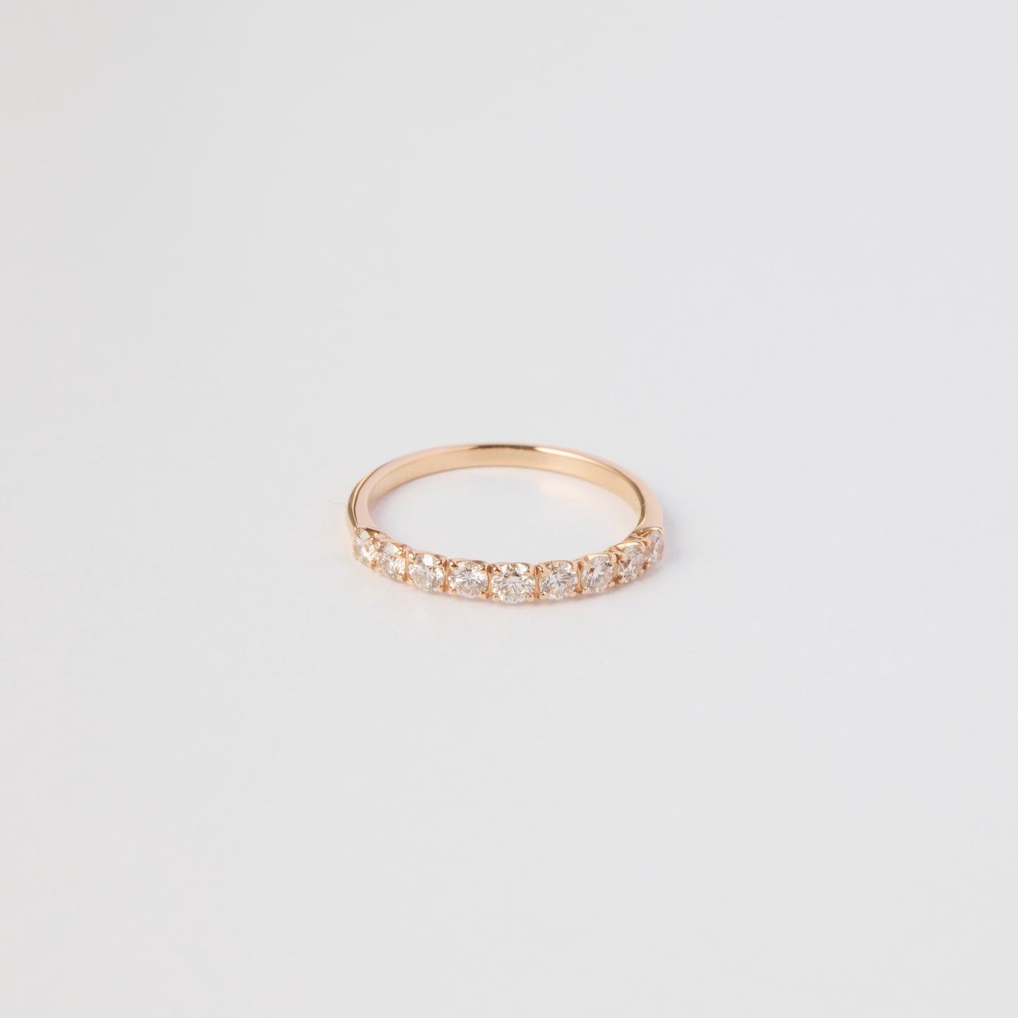 K18 half eternity ring 