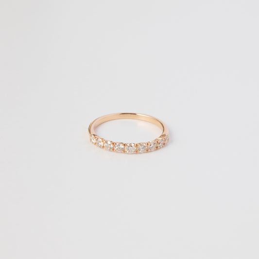 K18 half eternity ring 