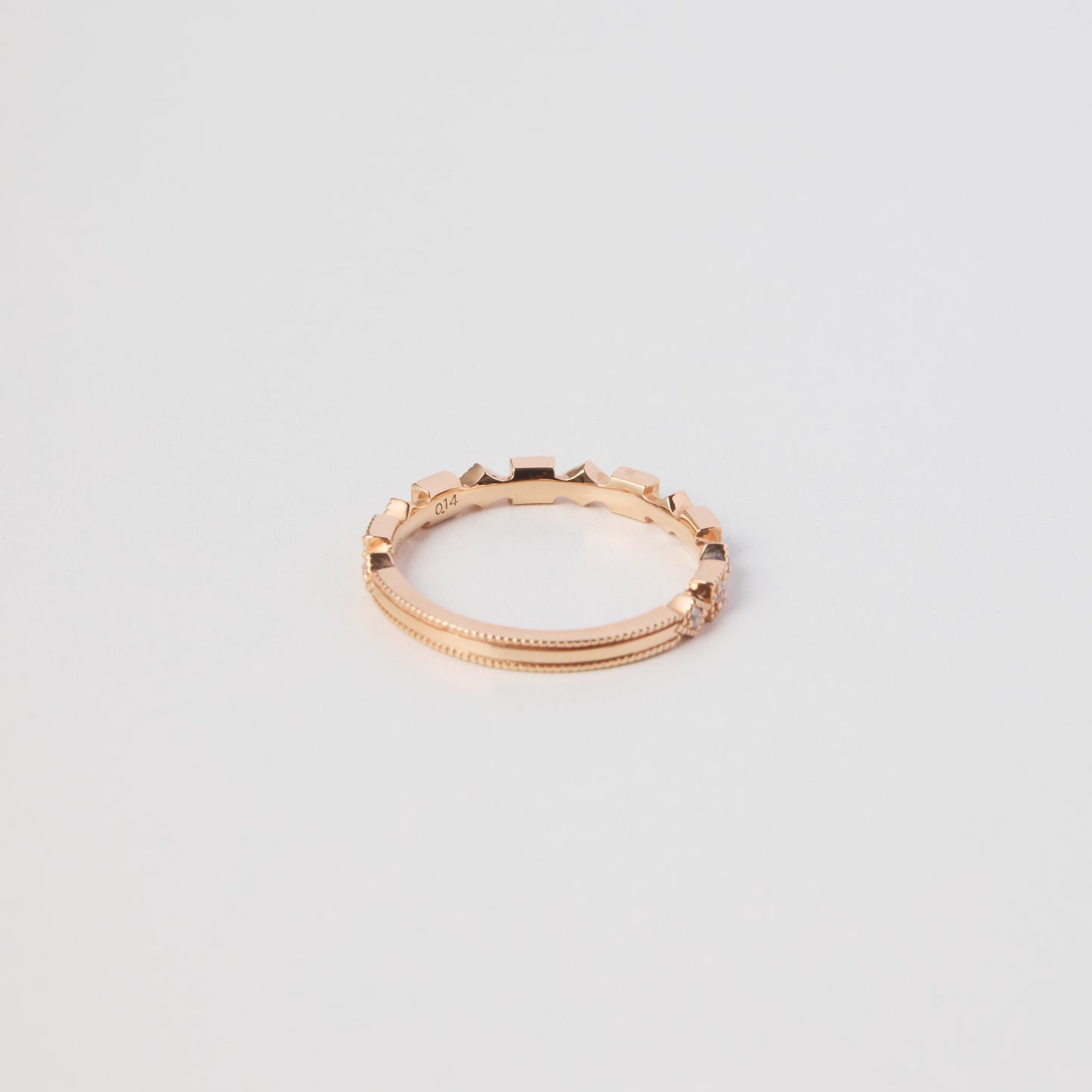 K18 pink gold ring 