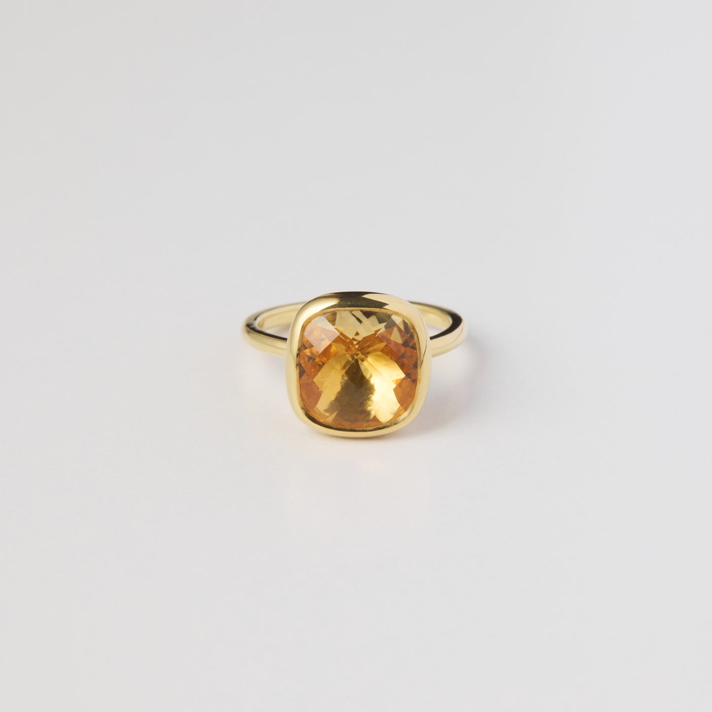 K18 Citrine Drop Ring 