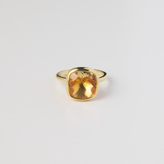 K18 Citrine Drop Ring 