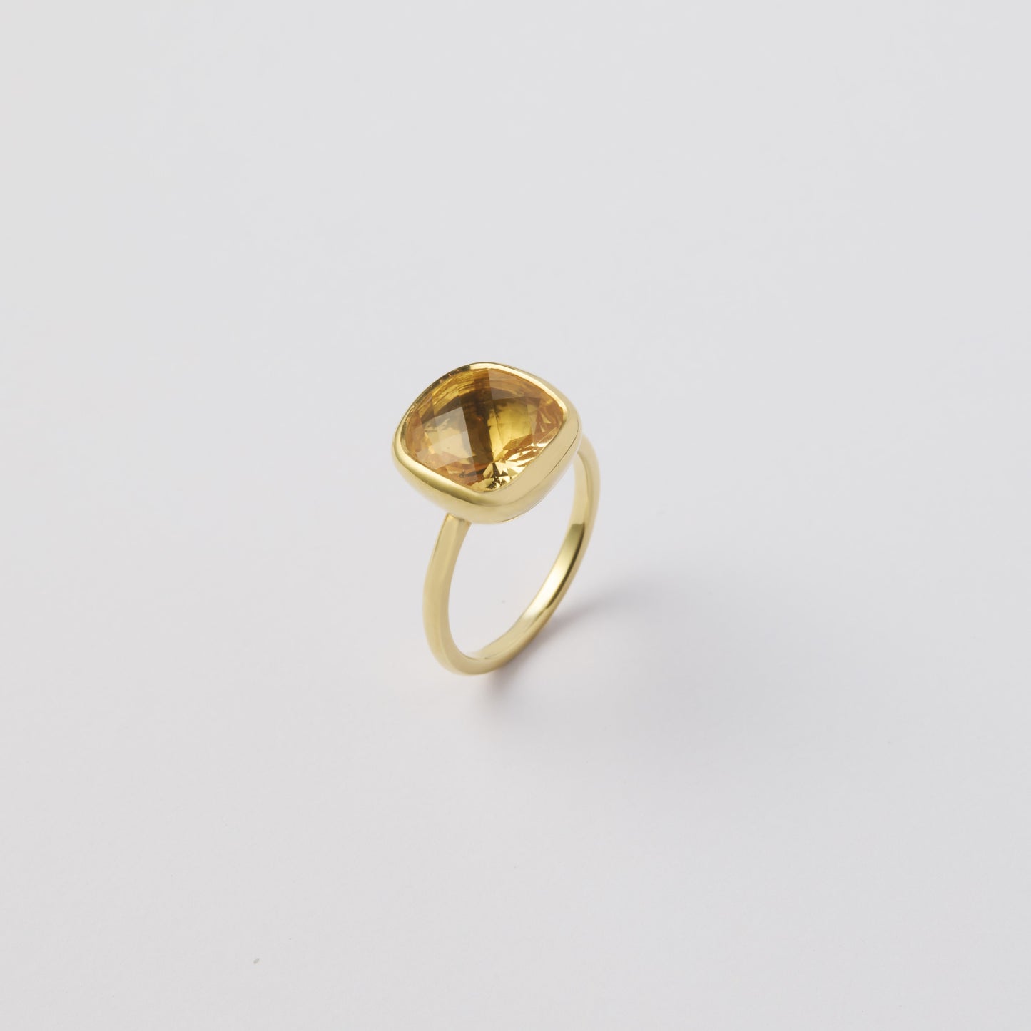 K18 Citrine Drop Ring 