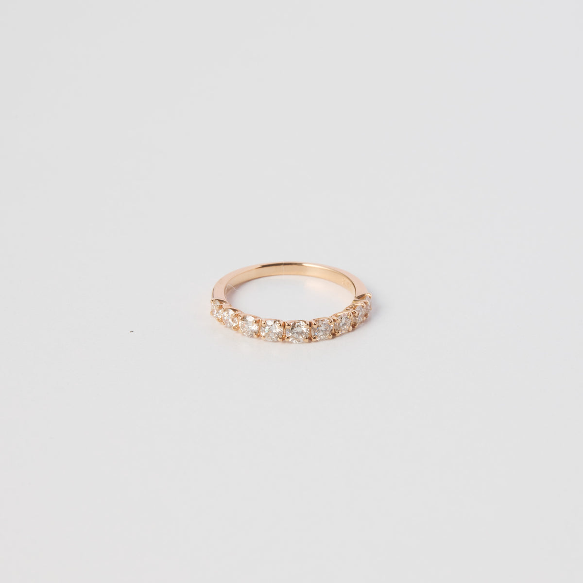 K18 half eternity pinky ring 