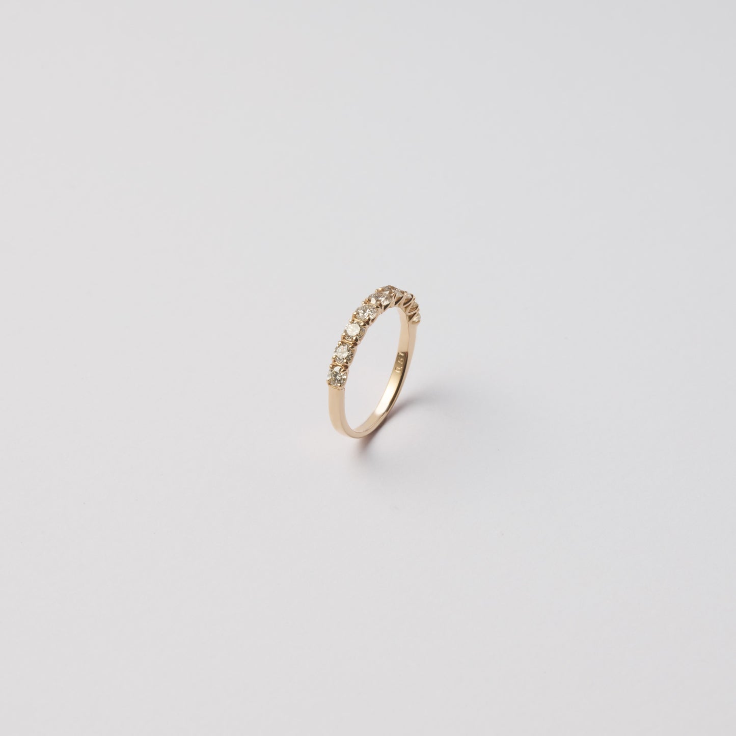 K18 half eternity pinky ring 