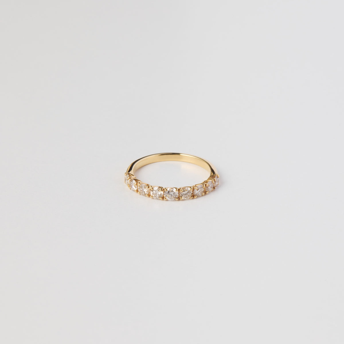 K18 half eternity pinky ring 
