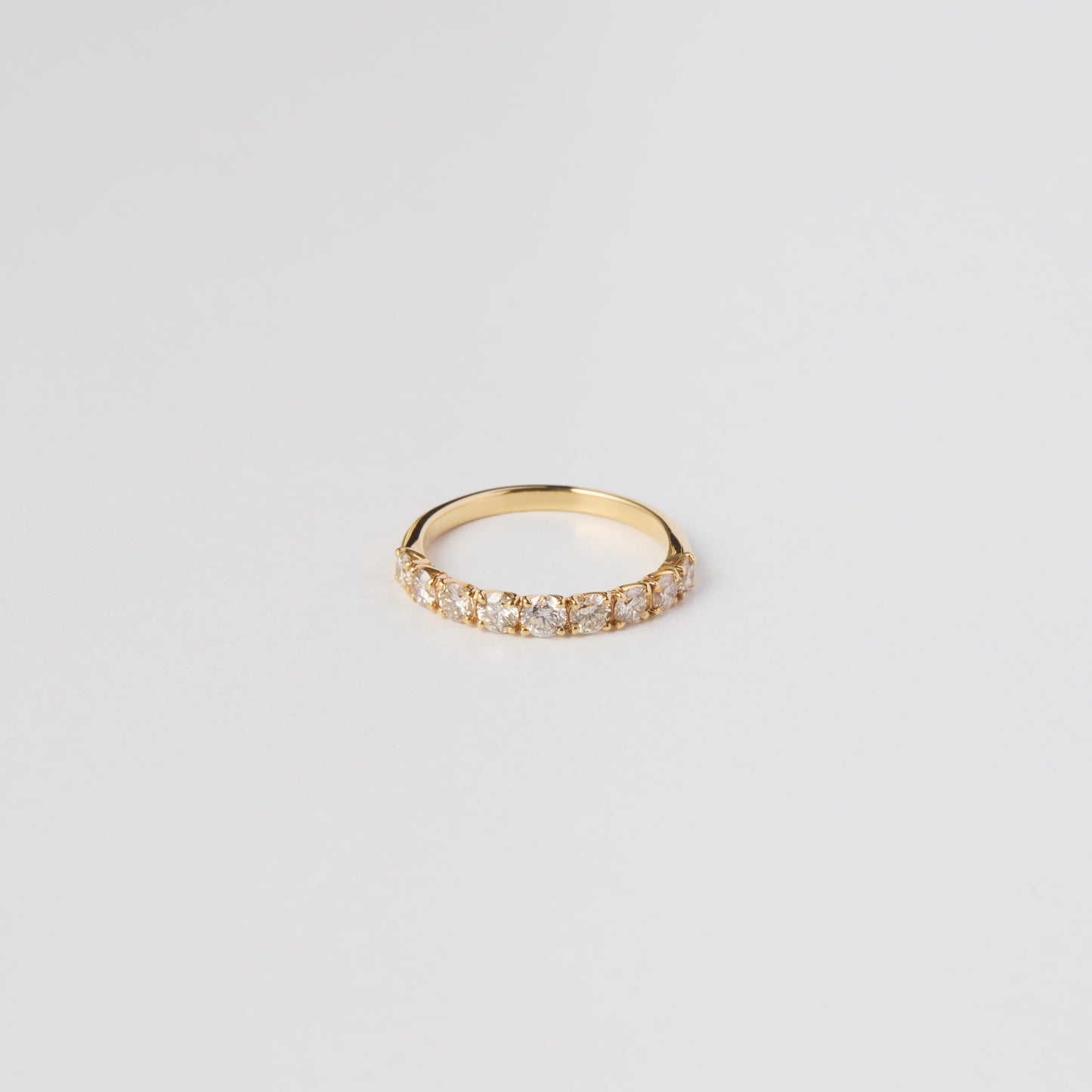 K18 half eternity pinky ring 