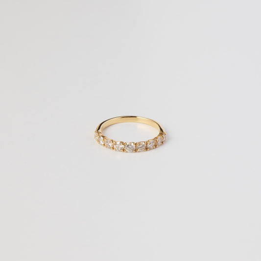 K18 half eternity pinky ring 