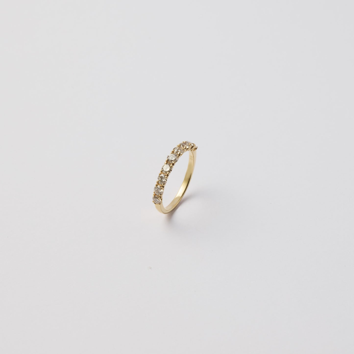 K18 half eternity pinky ring 