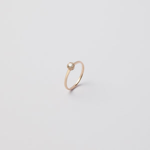 K18 single diamond pinky ring  サムネイル2