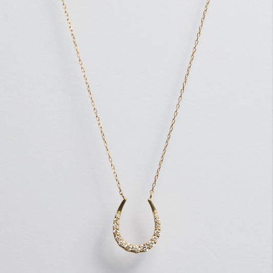 K18 horseshoe necklace 