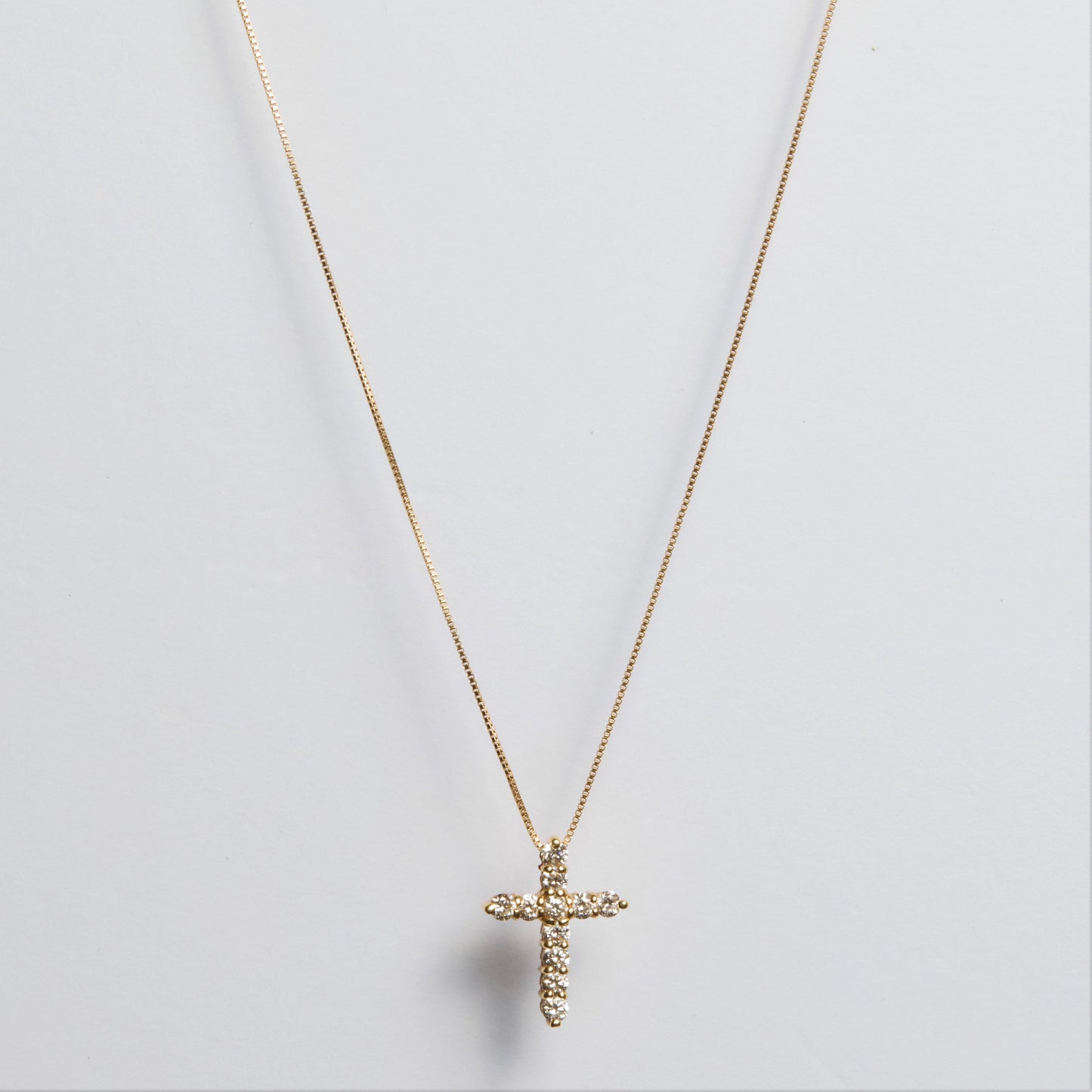 K18 cross necklace 