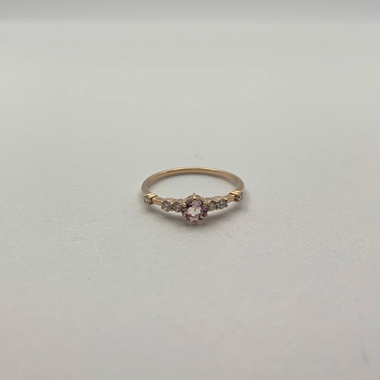 K18 morganite ring 