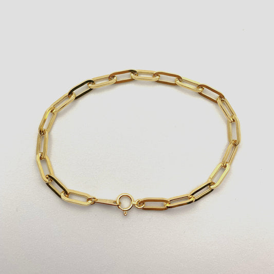 K18 yellow gold chain bracelet 